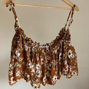 Faithfull the Brand brown crop top tank XS